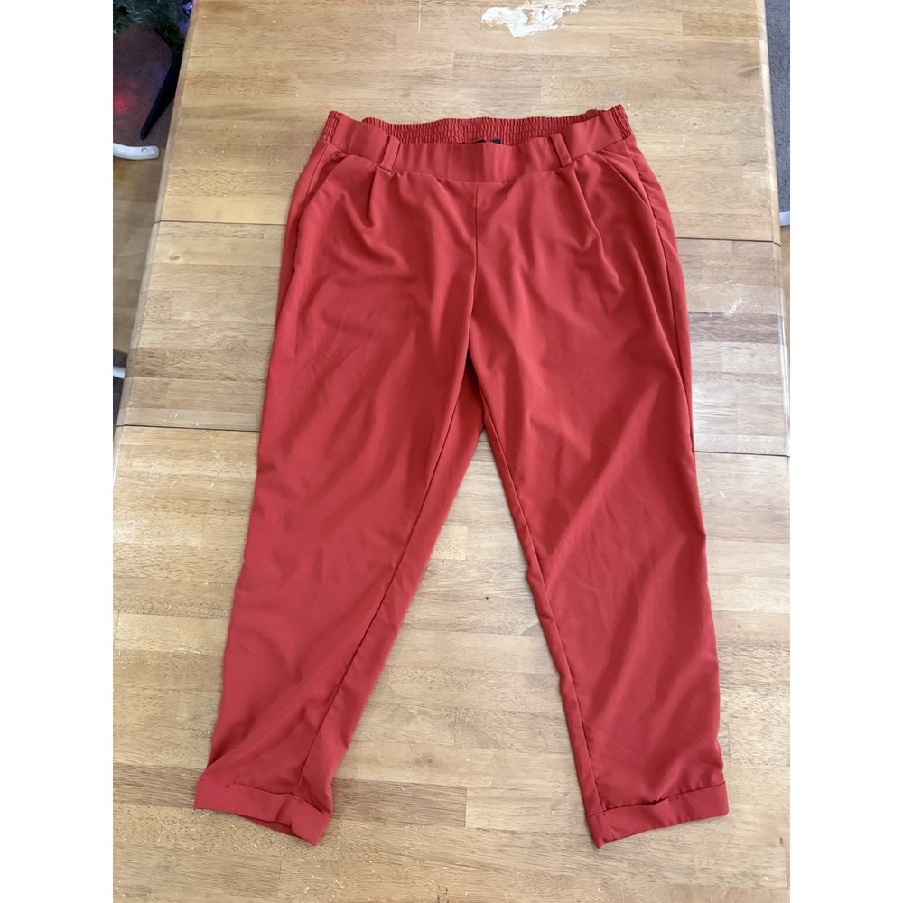 Torrid Womens Relaxed Active Jogger Sz 1 Reddish Orange Pockets